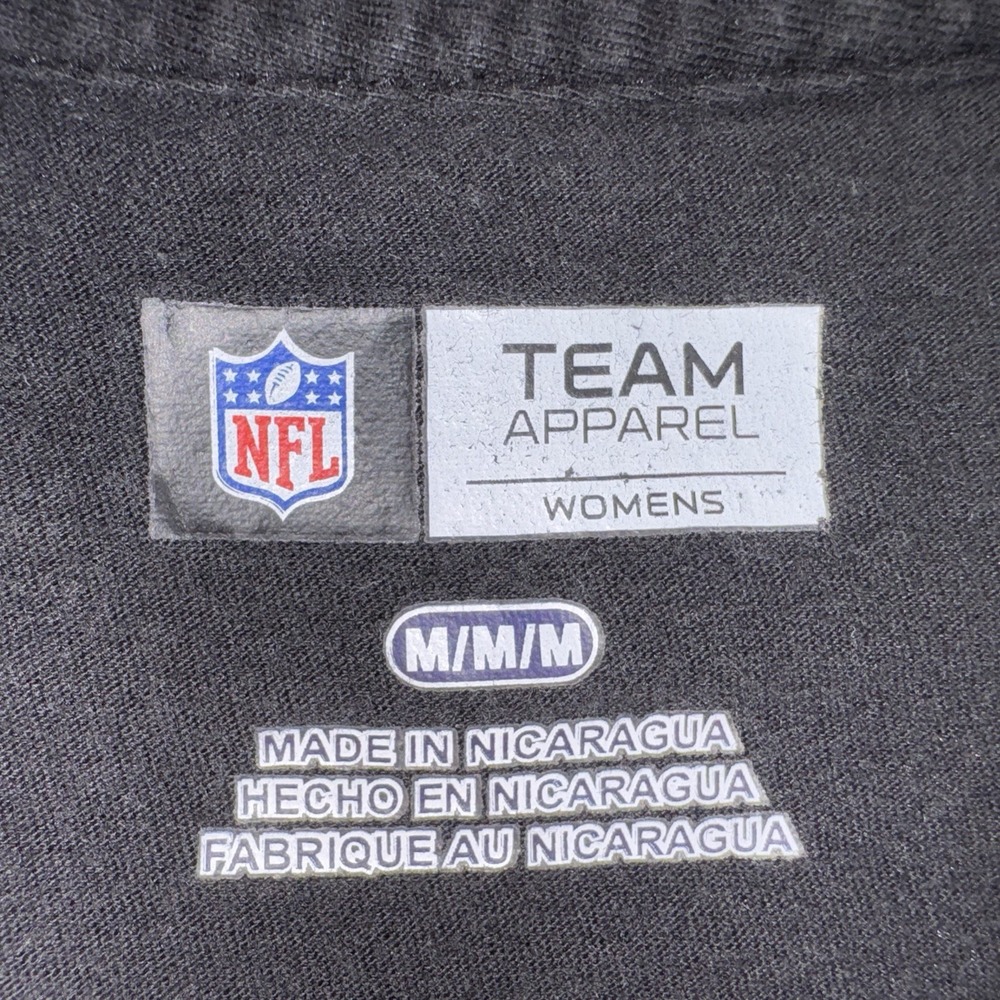 NFL Team Apparel T-Shirt Women M Black New Orleans Saints Graphic Tee - Picture 3 of 6